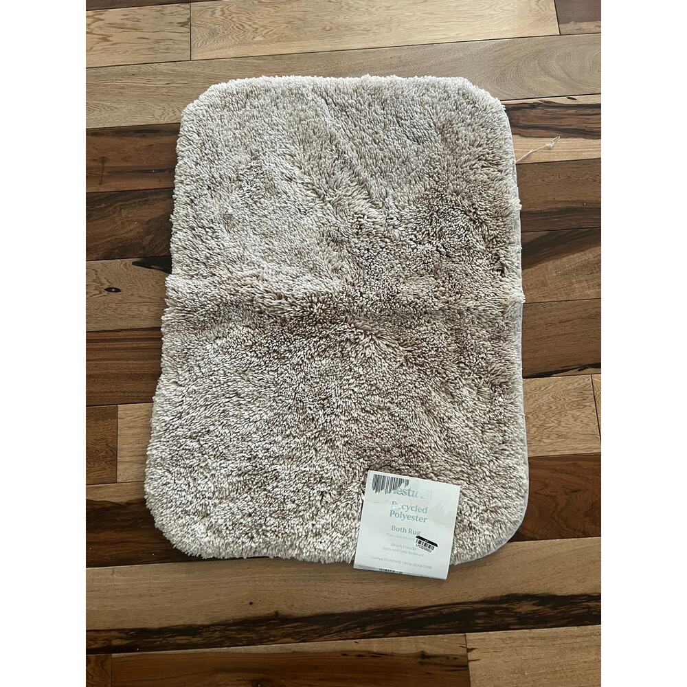 NESTWELL BATH RUG ANTI SLIP BACKING BEIGE 17"X24" NWT